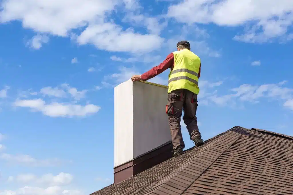 piperehabilitering i enebolig - arbeid på taket